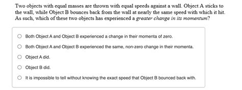 Solved Two Objects With Equal Masses Are Thrown With Equal