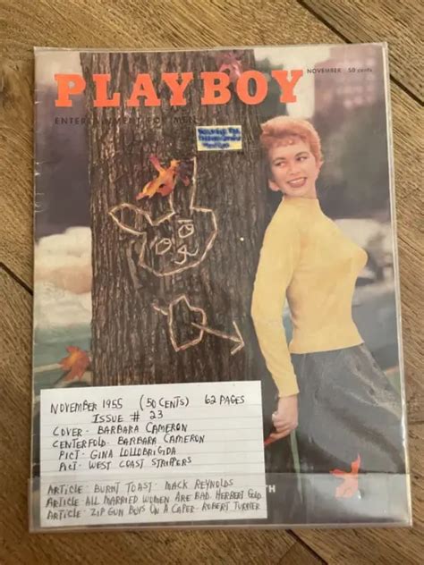 Rare Playboy Mag Nov Barbara Cameron Lollobrigida Herbert Gold