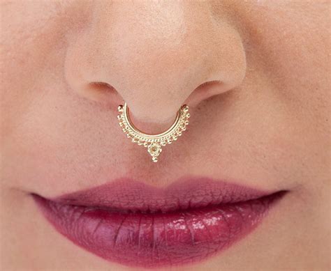 Indian Septum Ring Indian Nose Jewelry Septum Gold Septum Etsy