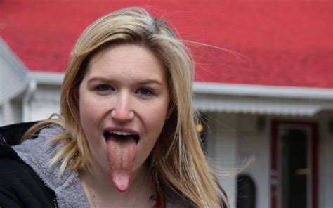 meet the girl with the world s longest tongue