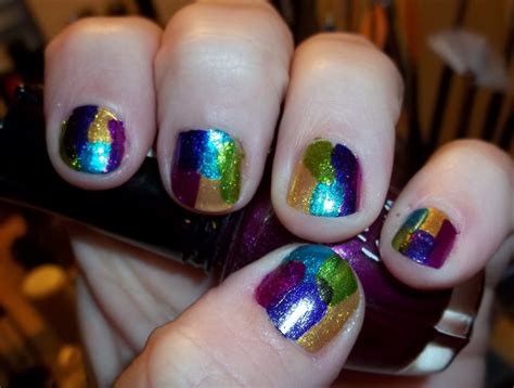 Nails Actually: Multi-color Metallic Crackle Nails