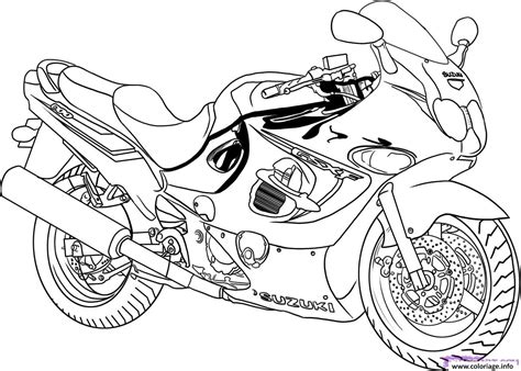 Trouvez un coloriage de moto parmi tous nos dessins de motos et scooters à imprimer. Coloriage moto de course 5 - JeColorie.com