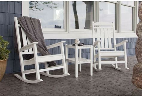 Exceptional craftsmanship and durable quality ensure your chairs stay looking their best for several seasons to come. POLYWOOD Patio Rocking Chair 300 lb. Weight Capacity ...