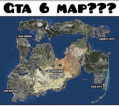 Gta 6 Conceito Mostra Mapa Em Formato De Um Continente Enorme