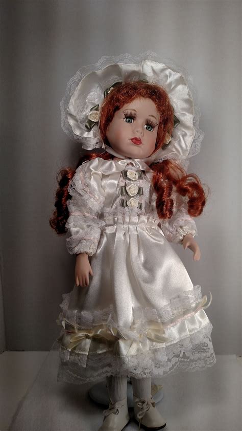 Porcelain Doll With White Hat Etsy