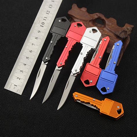 Mini Key Knife Letter Camp Outdoor Key Ring Key Chain Fold Open Opener