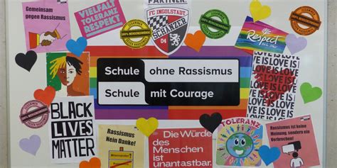 Für Vielfalt Respekt Und Toleranz Wertecollage In Der Aula Ludwig