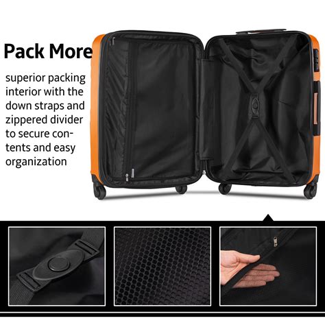 3 Piece Expandable Luggage Sets On Sale Segmart Carry On Suitcase W