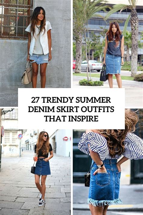 27 Trendy Summer Denim Skirt Outfits That Inspire Styleoholic
