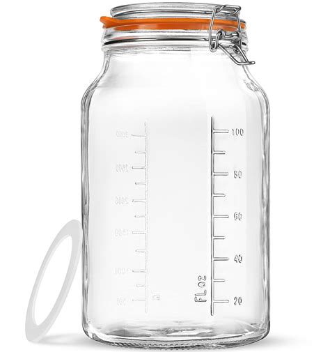 Buy Wide Mouth Glass Jars 1 Gallon Glass Canning Jars With Airtight