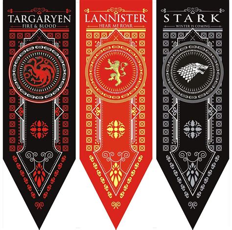Amidst the war, a neglected military order of misfits, the night's watch, is all that stands. Game of thrones Flagga / vimpel 152*45 cm - Stark ...