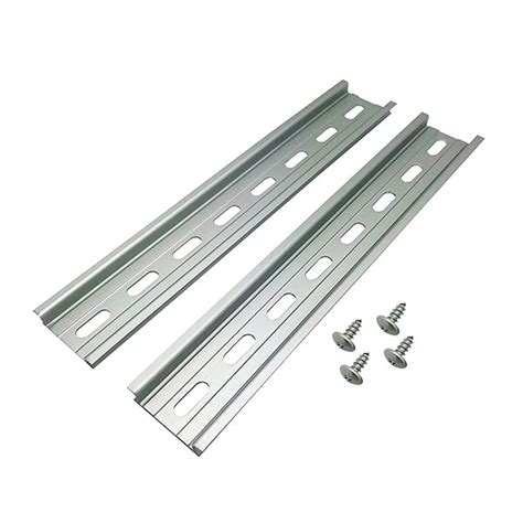 2 Pieces Slotted Aluminum Din Rail 35 Mm X 8 In