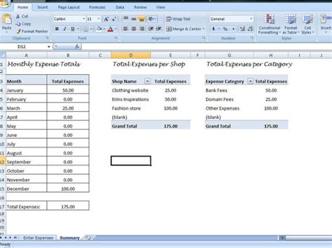 Overhead Expense Template Small Business Expenses Tracking Excel