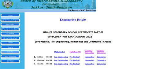11th Class Hssc Part 1 Result 2023 Bise Sukkur Board