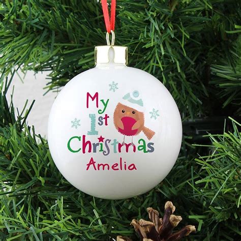 Personalised St Christmas Robin Bauble By Oli Zo