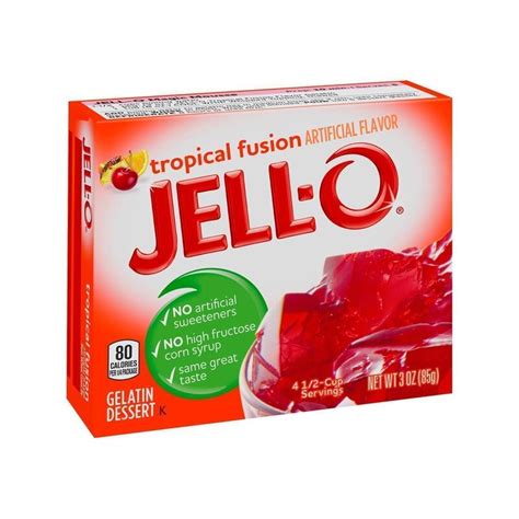 Jell O Tropical Fusion Gelatin Dessert 85 G Usa Drinks Ihr Onl 208