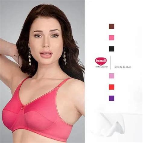 Hemali Plain Pink B Cup Bra Size 30 40 Inch At Rs 170piece In