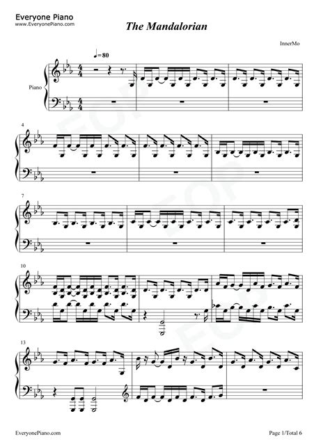Mandalorian Piano Sheet Music The Mandalorian From Star Wars The Mandalorian Sheet Music