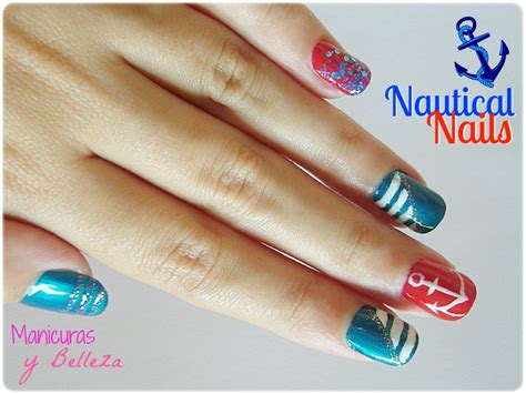 En los meses de calor el tema marinero o náutico es uno de los más populares en diseños para uñas. Manicuras y Belleza: #Summernails: Uñas marineras | Nautical nails