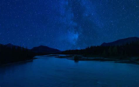 Milky Way Over Perfect Mountain Lake Imac Wallpaper Download