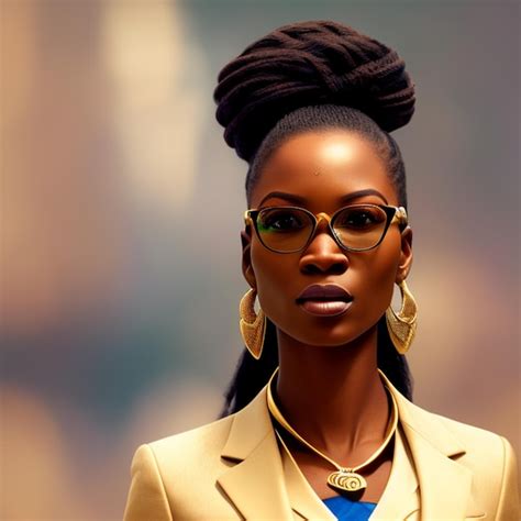 Premium Ai Image A Woman With Dreadlocks And Glasses Stands In Front