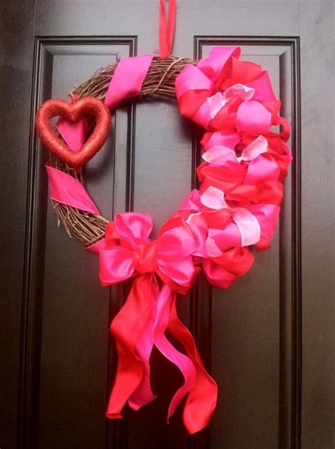 20 Heart Melting Handmade Valentines Wreaths Felt Flower Wreaths Deco