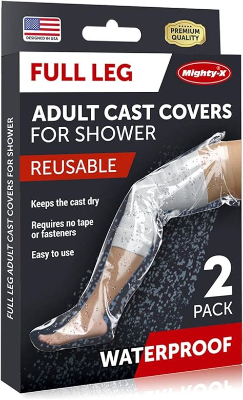 100 Waterproof Cast Cover Leg 【watertight Seal】 Reusable Full Leg