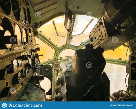 Inside Pilot Cabin Stock Image Image Of Aircraft Display 240712255