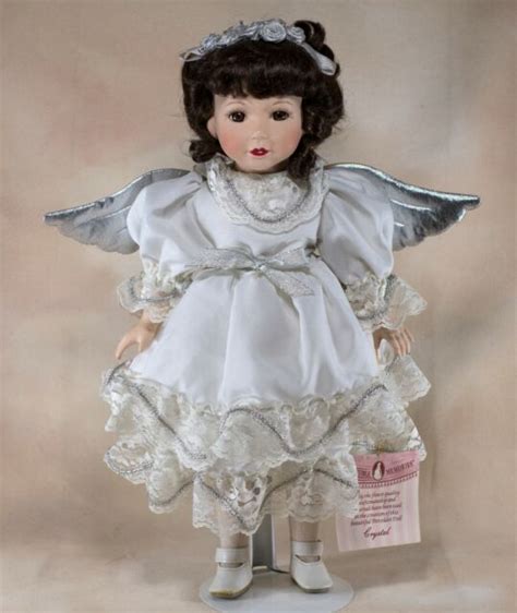 Collectible Memories Crystal Porcelain Angel Doll 16 Silver Wings Ebay