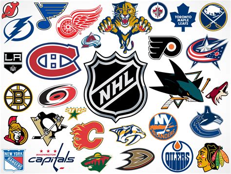 National Hockey League Team Vector Logos Market Your Psd Mockups For