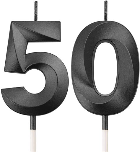 50th Birthday Candles Cake Numeral Candles Happy Birthday Cake Topper