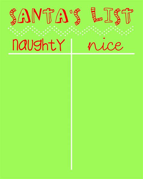 12 Days Of Christmas Naughty Or Nice List Printable See Vanessa Craft