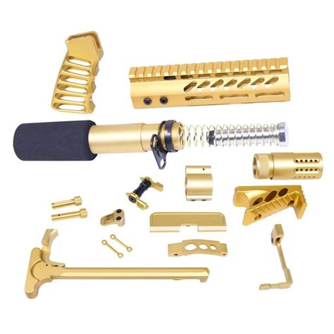Guntec Usa Ar 15 Ultimate Pistol Kit Anodized Gold Tactical Transition