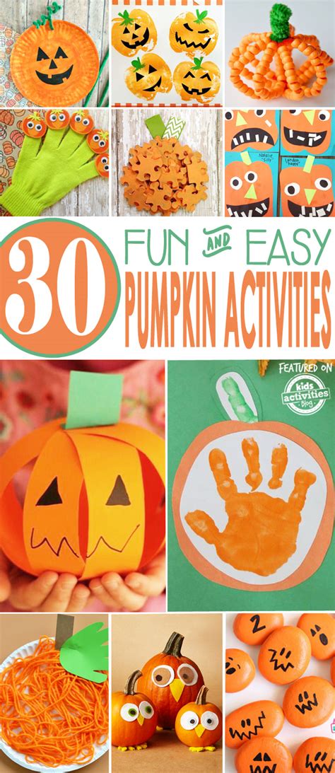 30 Easy Pumpkin Crafts For Kids
