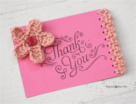 Send hand written notes on your very own personalized business stationery. Note Card with Crochet Edging - Repeat Crafter Me
