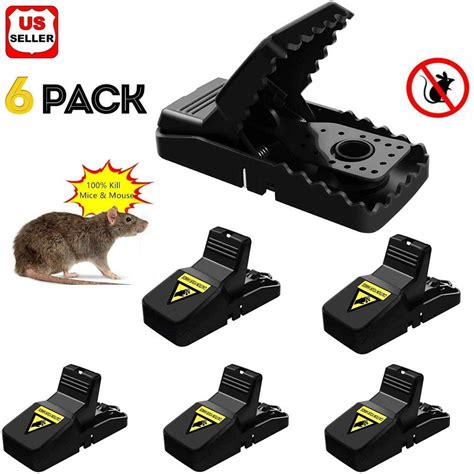 6 Pack Reusable Mouse Traps Rat Trap Rodent Snap Trap Mice Trap Catcher