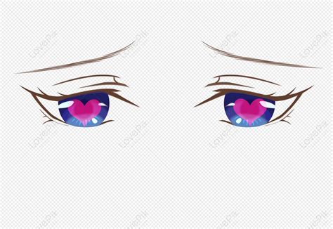 Anime Love Eyes Eye Makeup Comic Anime Png White Transparent And