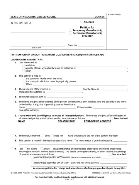 Petition Guardianship Minor Form Fill Out Sign Online Dochub