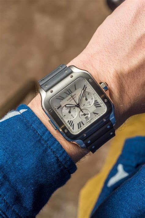 Another cartier standout at sihh 2019 is the santos de cartier chronograph. 2019 年全新 Cartier Santos Chronograph 腕表評測 | aBlogtoWatch