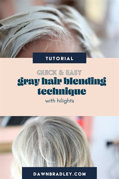 Quick Easy Grey Hair Blending With Highlights Dawn Bradley