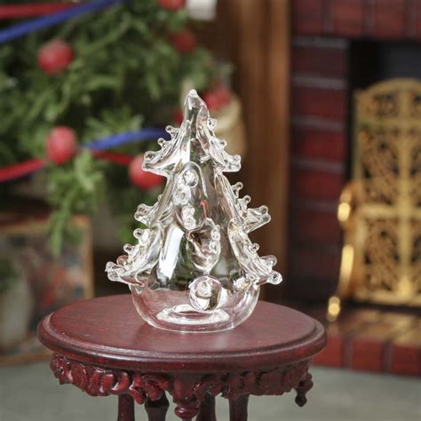 Miniature crystal glass bead christmas 12 mini ornaments feather tree. Miniature Glass Christmas Tree - Miniatures Sale - Sales