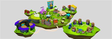 3d Model City Land Pack Vr Ar Low Poly Cgtrader