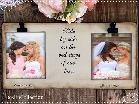 Find wedding gifts you'll love. Best friend wedding gift, 2 photos, sign, frame, customize DesiluCollection Etsy | Best friend ...