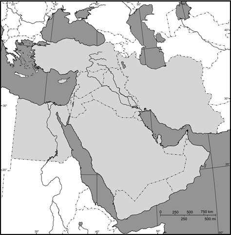 Blank Maps Of The Middle East