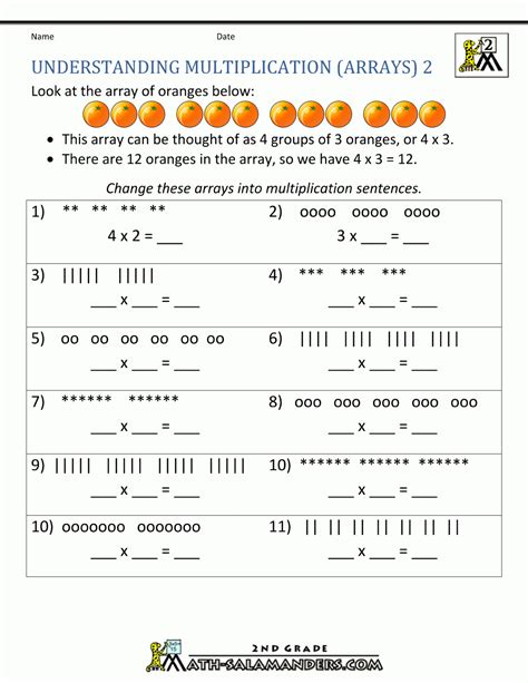 Free Multiplication Worksheets For Grade 2