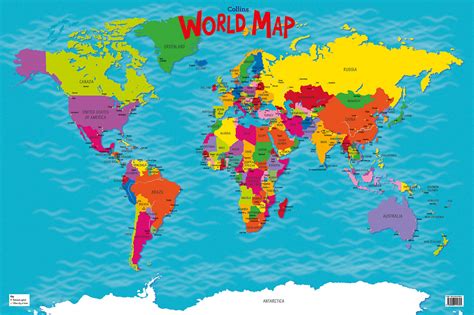 Collins Childrens World Map On Behance