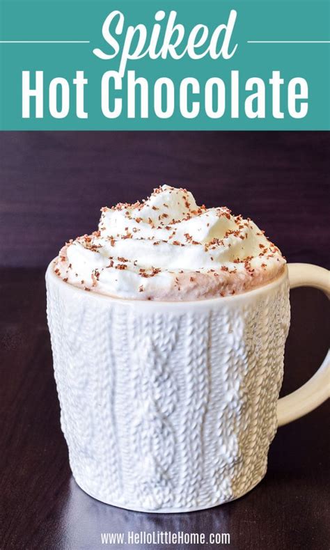 spiked hot chocolate quick easy recipe hello little home