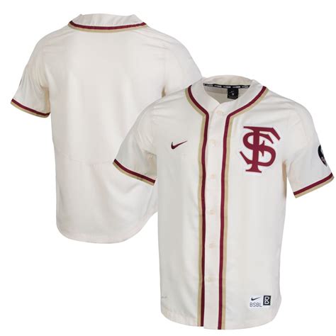 Nike Florida State Seminoles Cream Full Button Vapor Performance