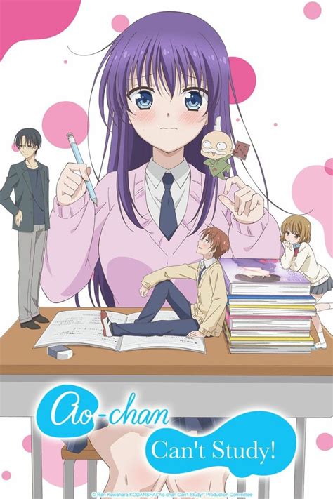 An Anime Girl Sitting At A Desk With Books And Pencils In Front Of Her