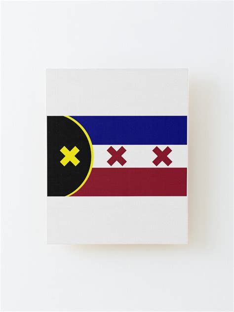 Dream Smp Flag Mounted Print By Blackholywings Redbubble
